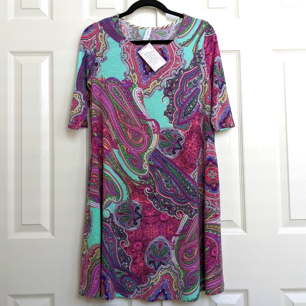 Honeyme Paisley Tunic Dress NWT